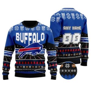 Personalized Buffalo Bills Logo And Stadium Ugly Sweater