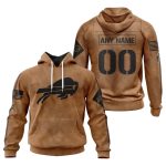 Personalized Buffalo Bills Logo Lovely Brown AOP Hoodie