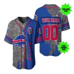 Personalized Buffalo Bills Logo Vintage Baseball Jersey