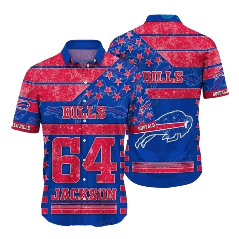 Personalized Buffalo Bills Logo Vintage Red And Blue Pattern Hawaiian Shirt 1