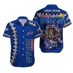 Personalized Buffalo Bills Mascot Ball Blue Game Day Hawaiian Shirt
