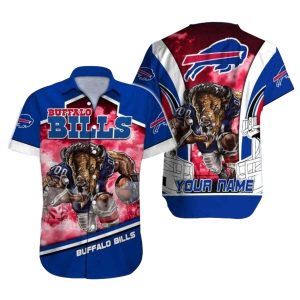 Personalized Buffalo Bills Mascot Graphic Tropical Hawaiian Shirt
