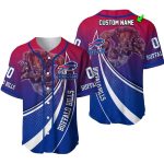 Personalized Buffalo Bills Mascot Halftone Baseball Jersey