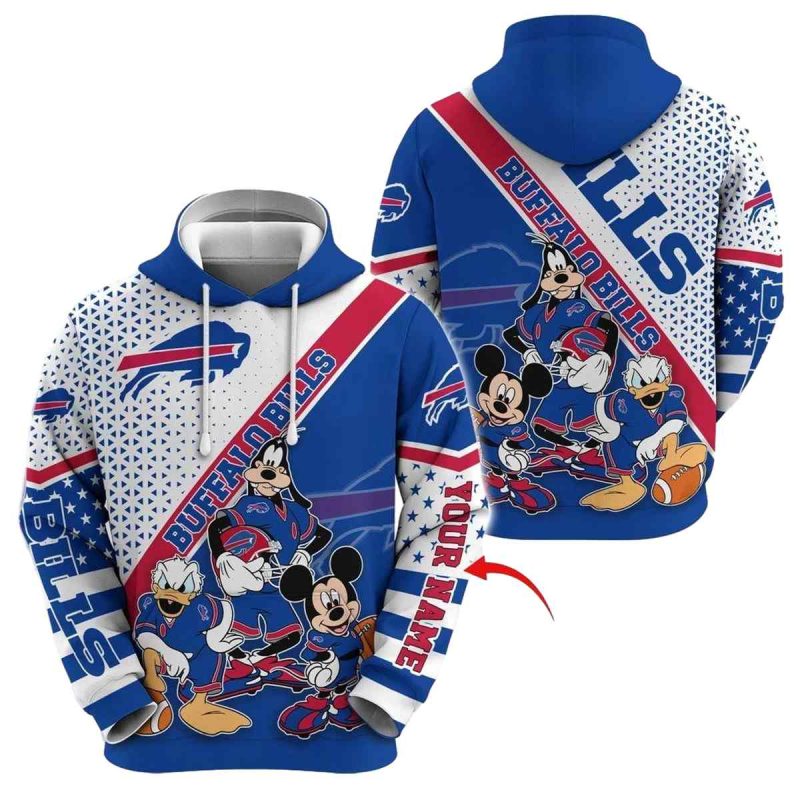 Personalized Buffalo Bills Mickey Mouse Character Cartoon Movie Aop Hoodie 1