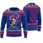 Personalized Buffalo Bills Mickey Mouse Player Ugly Sweater