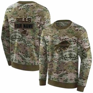 Personalized Buffalo Bills Military Style AOP Sweatshirt