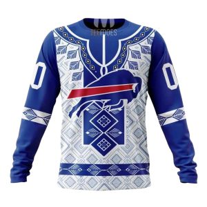 Personalized Buffalo Bills Native Pattern AOP Sweatshirt