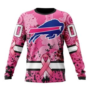 Personalized Buffalo Bills Pink Breast Cancer AOP Sweatshirt