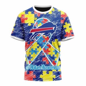 Personalized Buffalo Bills Puzzle Autism Awareness AOP T-Shirt