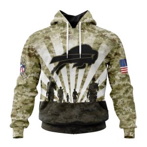 Personalized Buffalo Bills Salute To Service Honor Veterans AOP Hoodie