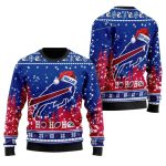 Personalized Buffalo Bills Santa Hat Christmas Ho Ho Ho Ugly Sweater