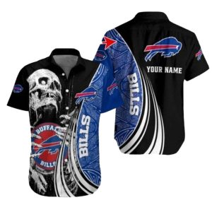 Personalized Buffalo Bills Skeleton Champion Hawaiian Shirt