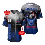 Personalized Buffalo Bills Skeleton Retro Baseball Jersey
