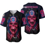 Personalized Buffalo Bills Skull Halloween Black Baseball Jersey