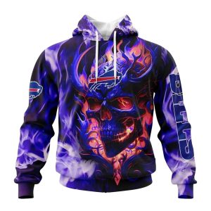 Personalized Buffalo Bills Skull Happy Halloween AOP Hoodie