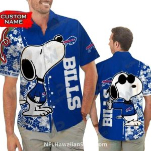 Personalized Buffalo Bills Snoopy And Floral Hawaiian Shirt