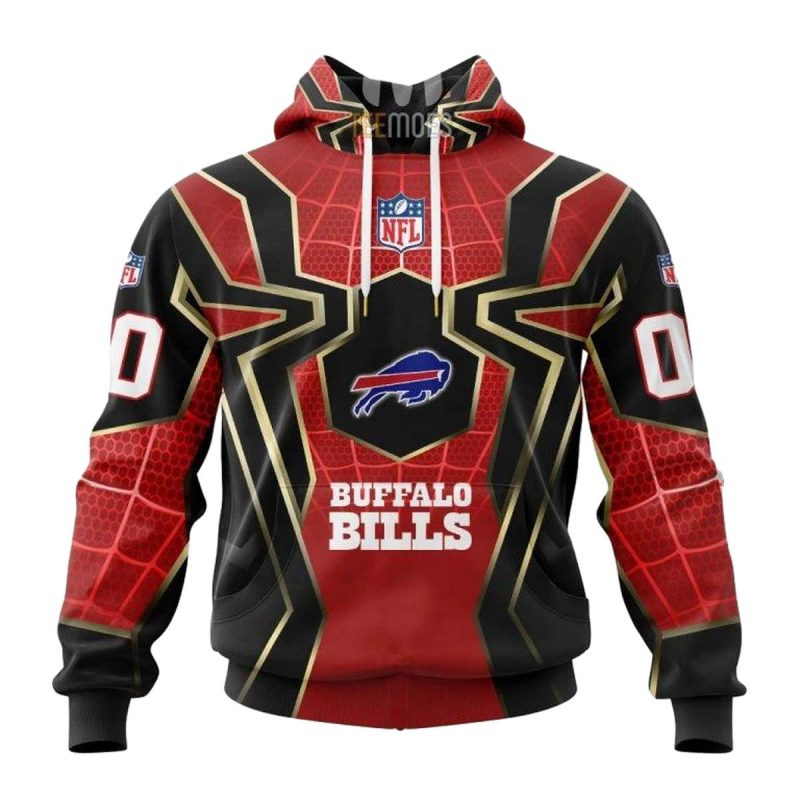 Personalized Buffalo Bills Spider Man Cosplay Aop Hoodie 1