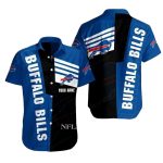Personalized Buffalo Bills Stripe Black And Blue Design Hawaiian Shirt