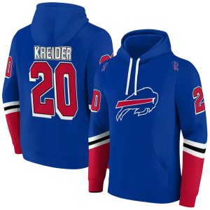 Personalized Buffalo Bills Striped Sleeves Blue AOP Hoodie