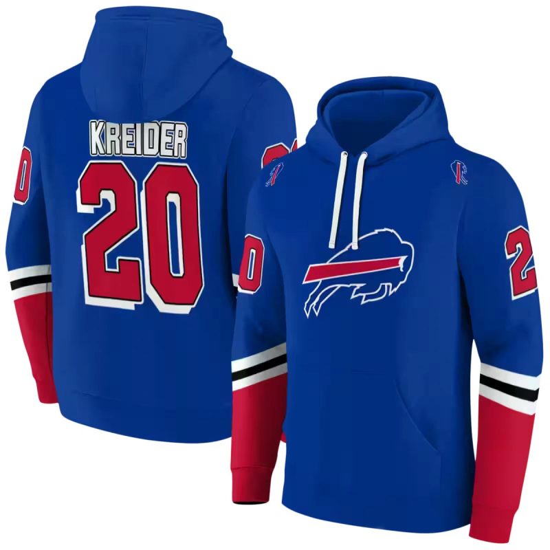 Personalized Buffalo Bills Striped Sleeves Blue Aop Hoodie 1