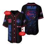 Personalized Buffalo Bills Superman Baseball Jersey
