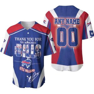 Personalized Buffalo Bills Thank You For The Memories Kyle Williams Signature Baseball Jersey