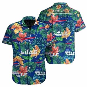 Personalized Buffalo Bills Tropical Jungle Touchdown Hawaiian Shirt