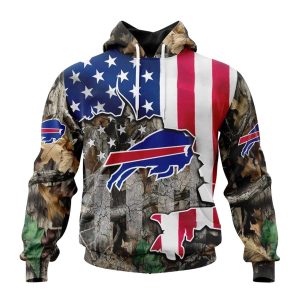 Personalized Buffalo Bills Usa Flag Camo Realtree Hunting AOP Hoodie