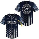 Personalized Buffalo Bills Veteran Us Navy Baseball Jersey