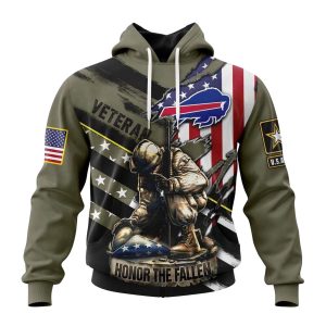 Personalized Buffalo Bills Veterans Honor The Fallen AOP Hoodie