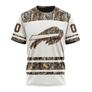 Personalized Buffalo Bills White Camo Hunting AOP T-Shirt