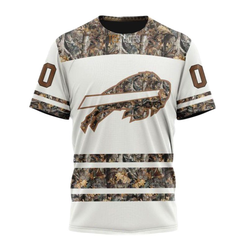 Personalized Buffalo Bills White Camo Hunting Aop T Shirt 1