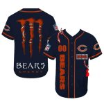 Personalized Chicago Bears And Monster Energy Baseball Jersey
