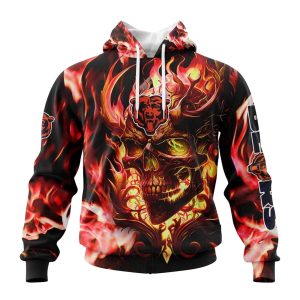 Personalized Chicago Bears And Skull Happy Halloween AOP Hoodie
