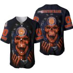 Personalized Chicago Bears And Smoke Skull Baseball Jersey