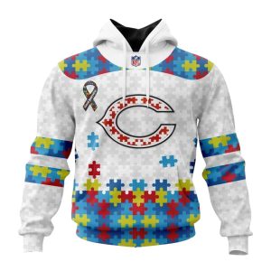 Personalized Chicago Bears Autism Awareness AOP Hoodie