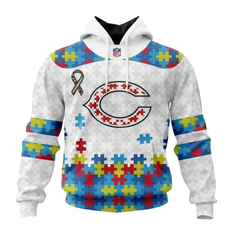 Personalized Chicago Bears Autism Awareness Aop Hoodie 1