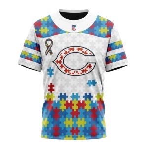 Personalized Chicago Bears Autism Awareness AOP T Shirt