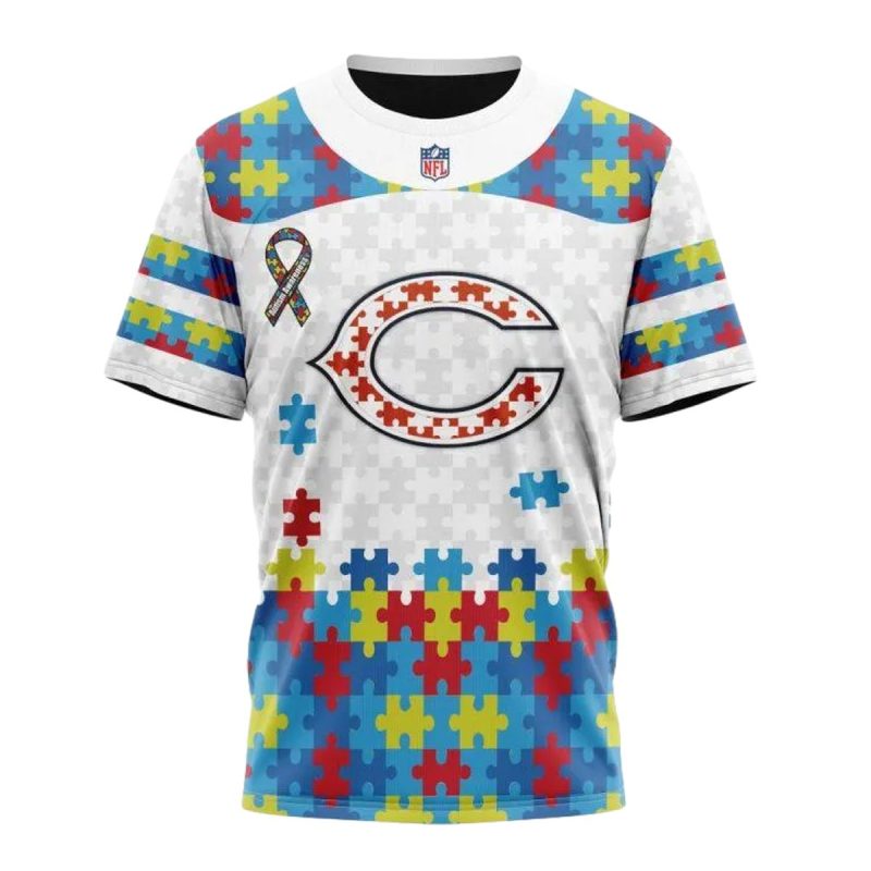 Personalized Chicago Bears Autism Awareness Aop T Shirt 1
