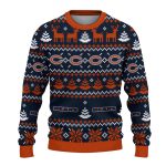 Personalized-Chicago-Bears-Big-Logo-And-Christmas-Designs-Blue-AOP-Sweatshirt-2