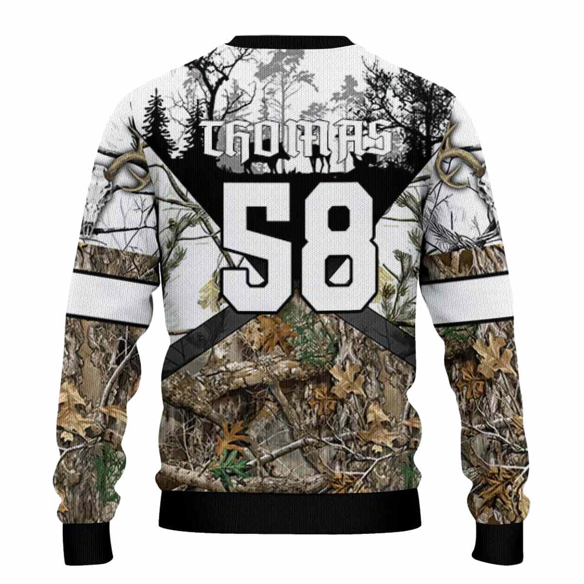 Personalized-Chicago-Bears-Big-Logo-And-Deer-Antlers-AOP-Sweatshirt-3
