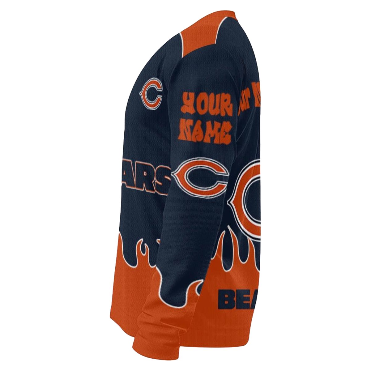 Personalized-Chicago-Bears-Big-Logo-Flame-Border-Blue-AOP-Sweatshirt-4