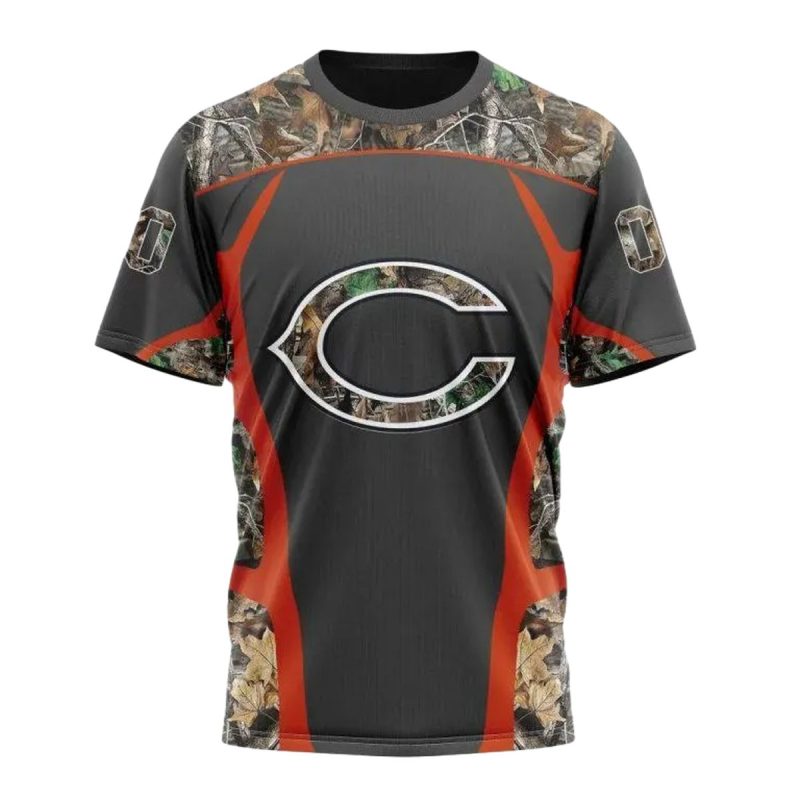 Personalized Chicago Bears Camo Hunting Aop T Shirt 1