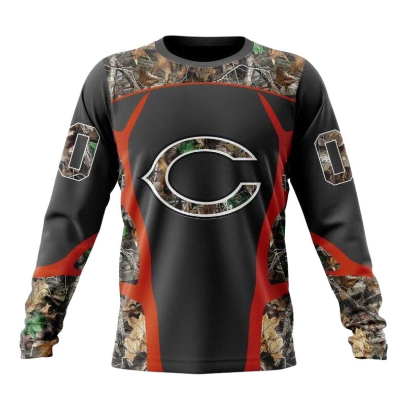Personalized Chicago Bears Camo Hunting Design Aop Sweatshirt 1