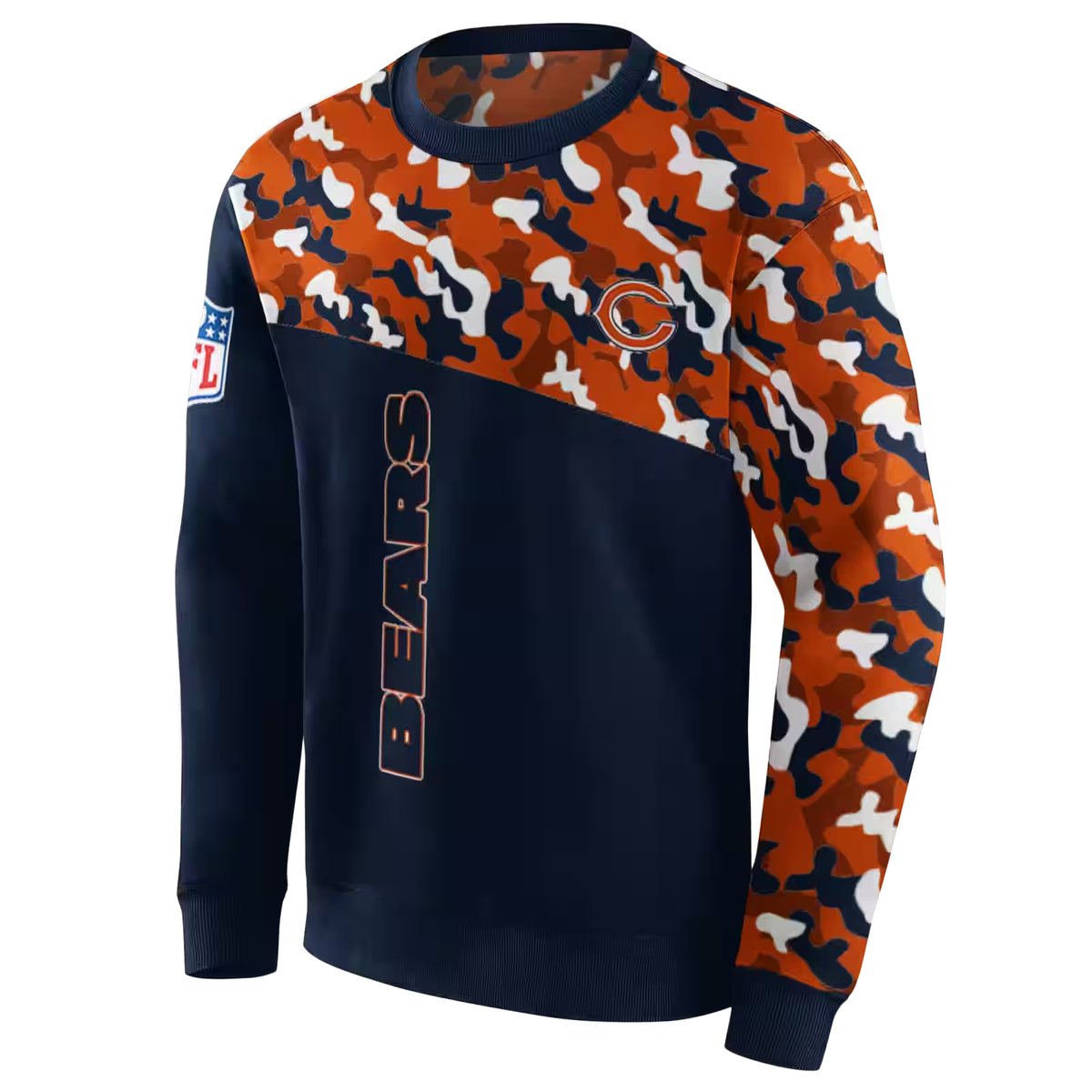 Personalized-Chicago-Bears-Camo-Pattern-Blue-AOP-Sweatshirt-2