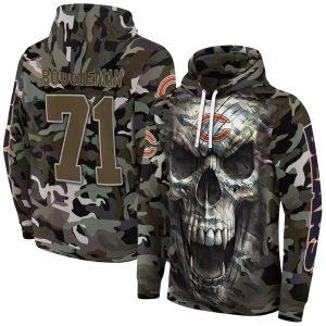 Personalized Chicago Bears Camo Skull AOP Hoodie