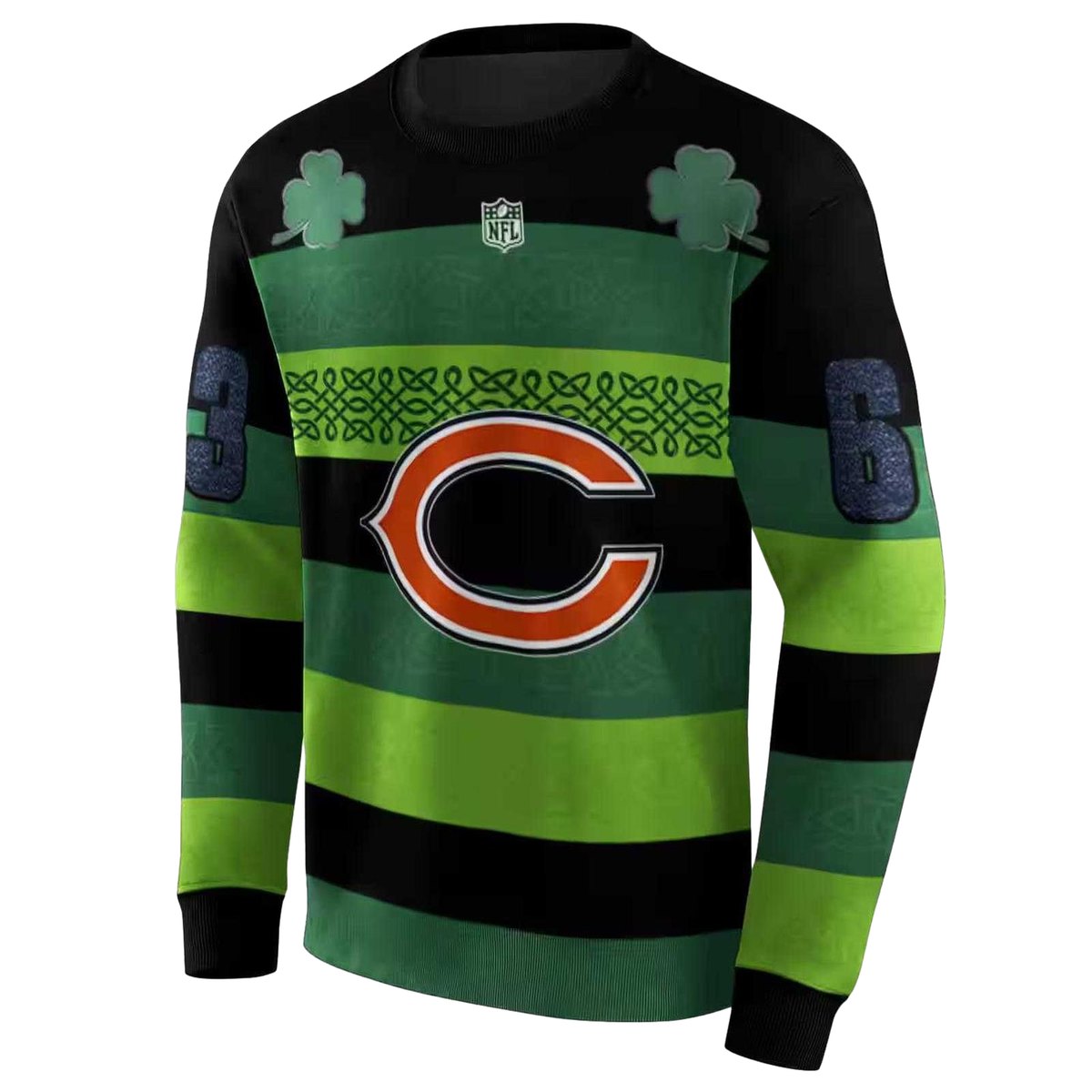 Personalized-Chicago-Bears-Celtic-Patterns-Green-AOP-Sweatshirt-2