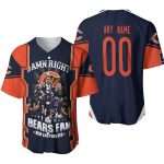 Personalized Chicago Bears Damn Right I Am A Bears Fan Now And Forever Baseball Jersey