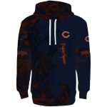 Personalized-Chicago-Bears-Deer-Silhouette-Blue-AOP-Hoodie-2