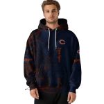 Personalized-Chicago-Bears-Deer-Silhouette-Blue-AOP-Hoodie-4